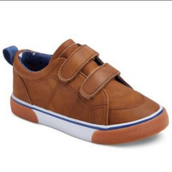 Cat & Jack Other - NWT Boys Brown Velcro Canvas Sneakers-13/1